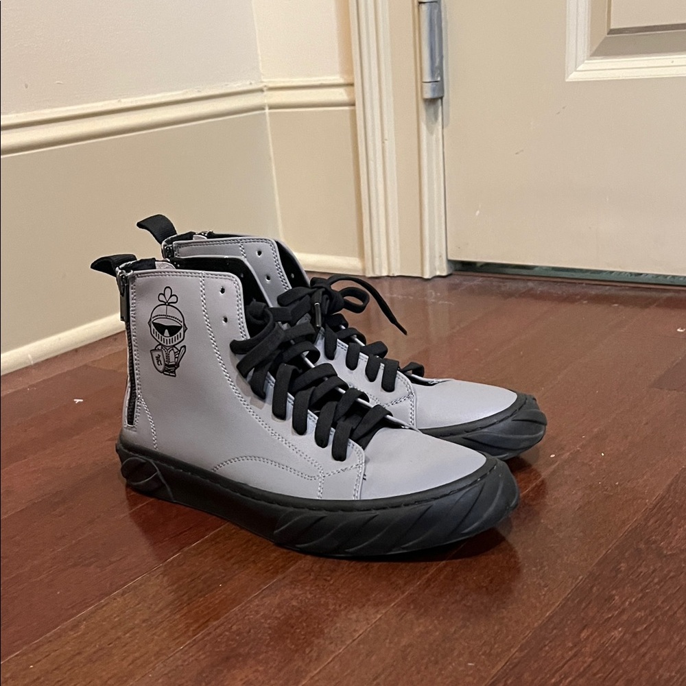 Karl Lagerfeld Gray and Black Men's Boots